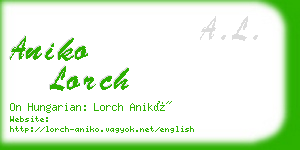 aniko lorch business card